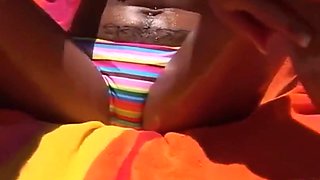 Hot Teen 18+ Bathing Outdoors In The Hot Sun