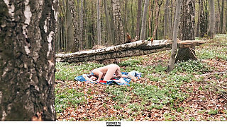 Meggy forest nymph, glass dildo in vagina and teddy bear