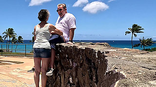I Just Met This Visitor to Hawaii -- and Here We Are, Outdoors, Playing