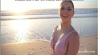 Have You Ever Been Blown On The Beach? Pov Rebecca Volpetti & Jason Love At