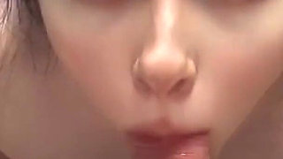 Wet Slobbery Fuck in the Mouth, Drool and Milk Flow Down Onto the Chest! Cum on Face