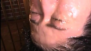 Cumshot Oozing from Asian Japanese Pussy Hole