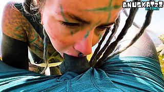 Public Blowjob From Tattoo Hippie - Facial Outdoor In The Nature With Lily Lu