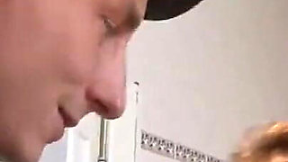 Horny MILF Watching Two Young Pigs Fuck