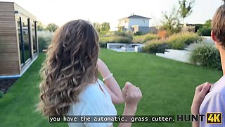 Hunt4k. wild chick is showing her Natural Tits on the street and cheating on her boyfriend