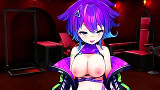 Hentai redhead gives blowjob and having sex