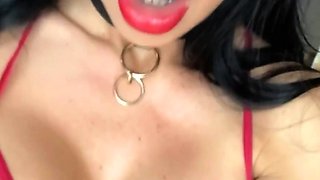Blonde With Natural Big Boobs Loves Putting A Toy In Her