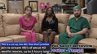 Student Medical Interns Practice On Ebony Beauty Giggles Body As You Observe Your Students! Full Movie At Doctor-TampaCom!