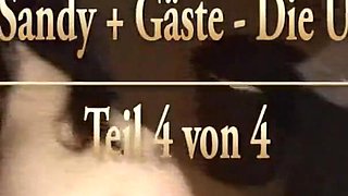 Lady A.J., Alex, Sandy and guest on upper floor party - part 4/4