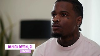 Fresh babe Ameena Green heads for seconds with the teenie & strung up Damion Dayski