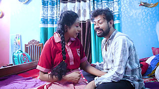 New Desi Virgin School Girl Hardcore Fuck with Her Tome Tutor When She Was Alone ( Bengali Audio )