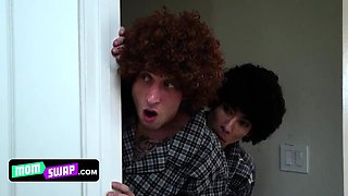 MomSwap - Gorgeous Big Titted Milfs Help Their Spoiled Stepsons To Get Along With Each Other
