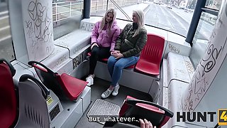Curvy Busty Blonde PAWG Fucks With a Stranger In Front Of Her Lesbian GF To Get a Flat For Rent