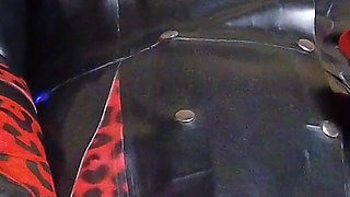 Femdom Mistress Eva Latex Rubber Goddess and Pussy Licking Slave