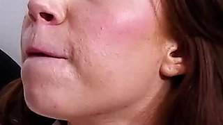 Nympho Redhead Secretary Is Fucking Horny After Work so She Rewards Her Older Co-workers with a Gangbang Party