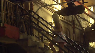 Hot blonde with big boobs hardly fucked on a supercar