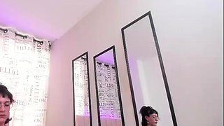 Cute curly brunette solo webcam masturbation