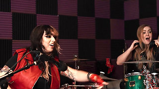 Two young whores get destroyed by a Jock's cock in the studio