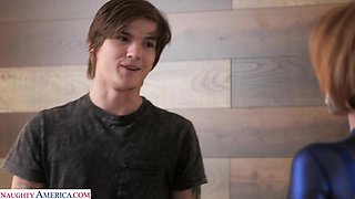 Sexy Russian Casca Akashova fucks daughter's boyfriend with husband's permission