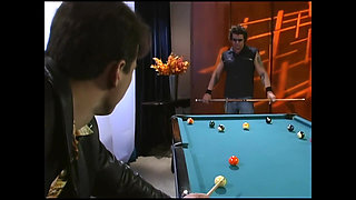 A Young Whore with Perfect Tits Fucked Well on the Pool Table