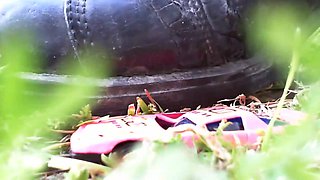Awesome Crushing Video Watches My Feet Smash a Small Toy Car