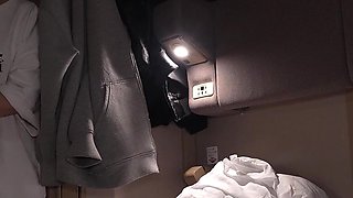 Unexpected Teen Sex on the Train. Wet T-shirt.