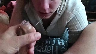 Homemade MILF Extreme Throating for Cumslut