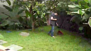 Stunning and curvy latina milf seduces her gardener and gets nailed for good