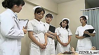 Subtitles CFNM Japanese hospital blowjob