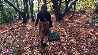 Peeking on Teacher Having a Pee in the Woods