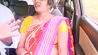 Desi saree maid car outdoor sex. Telugu dirty talks.