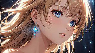 Ethereal Ascent: a Beautiful Young Woman Wrapped in Celestial Light