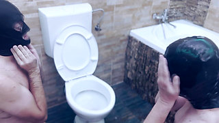 Extreme toilet humiliation - Wash your face in my toilet - Zeida and Luciferia
