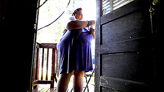 Showering in the water hose. pt 1