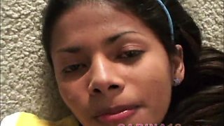 Carina 18 cum load hard while fingering twat