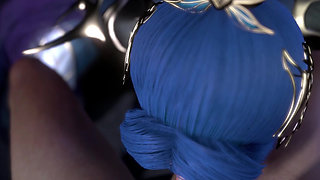 3D cute cosplay slut wearing sexy have blowjob sex with big dick