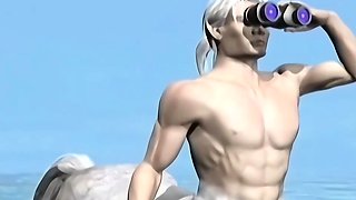 Beachside cartoon babe fucked