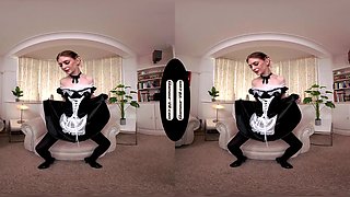 Georgia Brown French Maid With Black Stockings & Special Treat - 8K VR