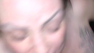 Tattooed UK Slut Gets Sprayed Like Never Before