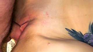 neighbor nails I'm filming. slowmo. close-up. clean-shaved puss. pink cigar leisurely ravages cock-squeezing muff