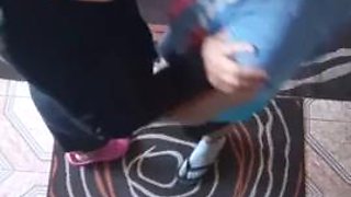 Fast with my stepmom in the living room