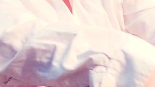 Pussy masturbation in close up with gorgeous blonde teen