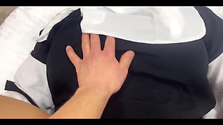 Arab Maid Seduces Hotel Client in Room with Her Tight Pussy