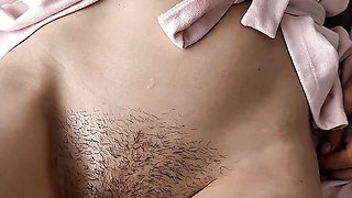 POV wake up fucking stepmom hairy pussy close up and huge cumshot