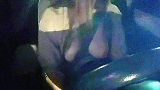 Artemisia Love Night Time Car Ride Flashing Big Tits Nipples Play Smoking Fetish Check My Site for More