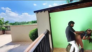 Desi Indian School Girl Fucked Hard on Terrace - Hot 18yo in Uniform