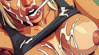 Slut Girl Hard Sex in the Gym Locker Room, Curvy Woman with Big Tits Sucking Big Dick, Slave Woman