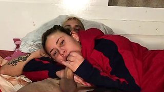 18 Year Old Stepsister Takes Big Load of Cum in Her Mouth