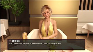 Late-night fun with my stunning platinum-blonde stepsister in her bed
