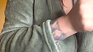 Mom with Big Tits Tries on Lingerie.